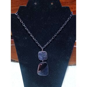 Vintage BILL BLASS Copper-Toned  Thumbprint Pendant Necklace, 16"